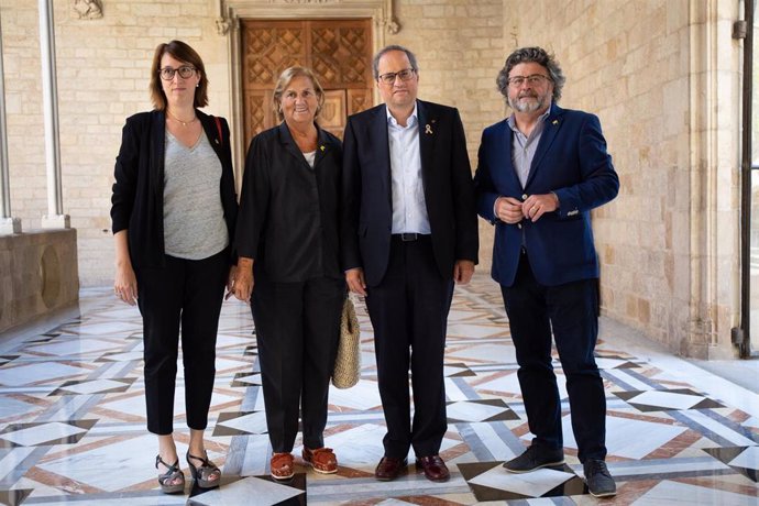 El presidente de la Generalitat, Quim Torra, se reúne con miembros de Demcrates de Catalunya