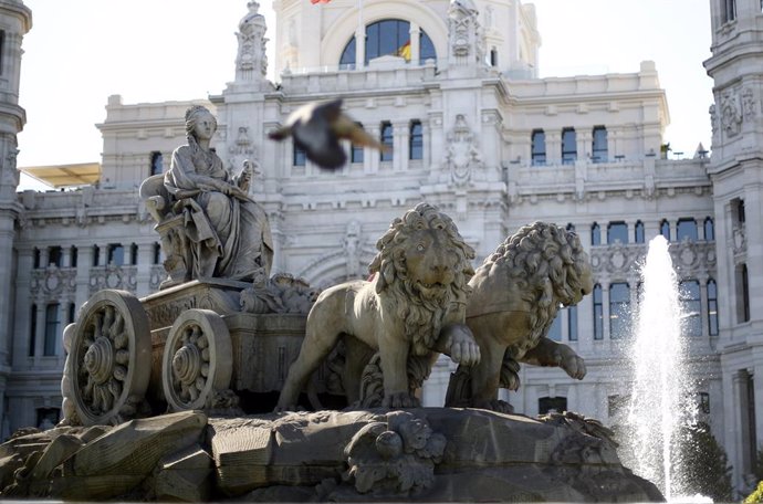 Imágenes del Ayuntamiento de Madrid y de la Fuente de Cibeles