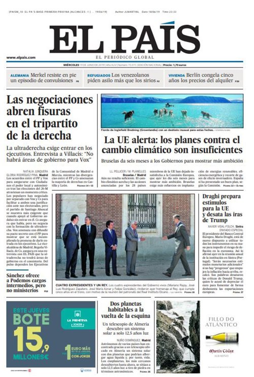 Portada El País