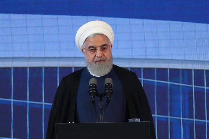 Iranian President Rouhani speech at Imam Khomeini Airport