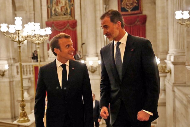 Cena ofrecida por el Rey Felipe VI al presidente de la República Francesa Emmanuel Macron 