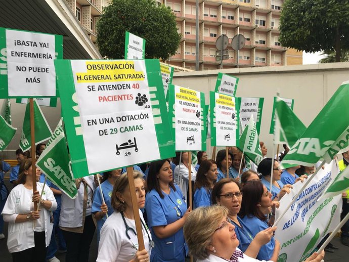 Sevilla.- Satse alerta de "colapso permanente" en urgencias del Virgen del Rocío y se movilizará para pedir más personal