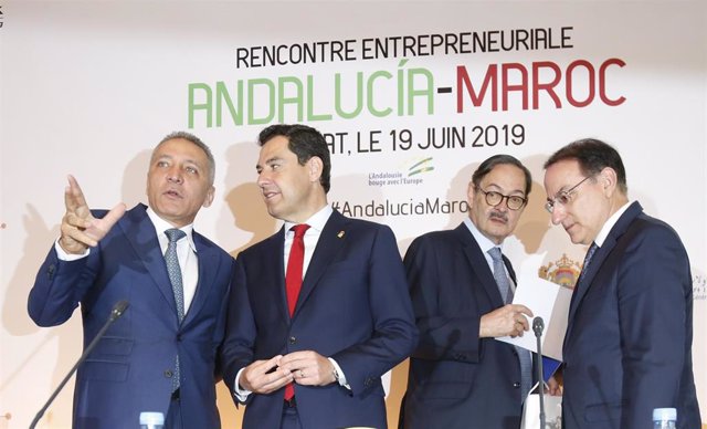 En Rabat (Marruecos), el presidente de la Junta, Juanma Moreno, asiste al encuentro empresarial Andalucía-Marruecos.