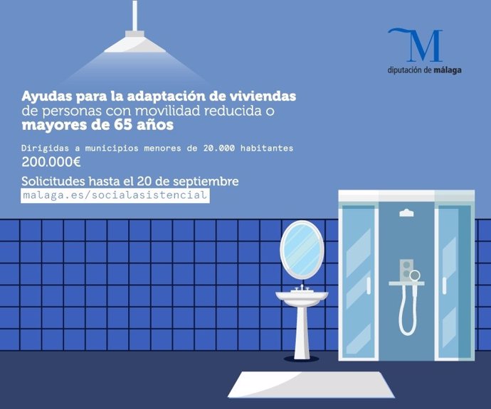 Málaga.-Mayores y personas con movilidad reducida pueden solicitar ayudas de Diputación para adaptar viviendas