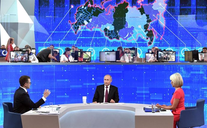 Russian President Putin annual phone-in show in Moscow