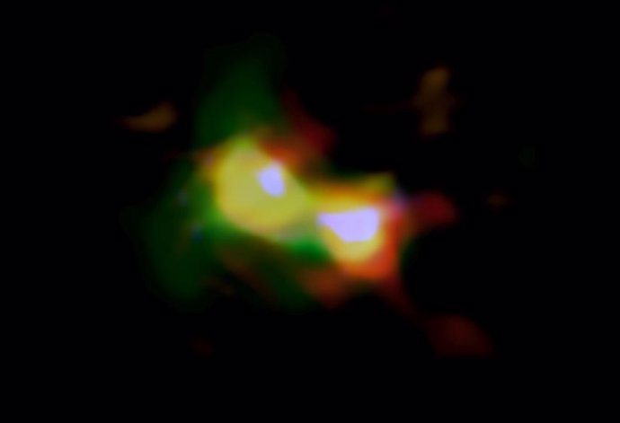 Detectada una colisión de galaxias a 13.000 millones de años luz
