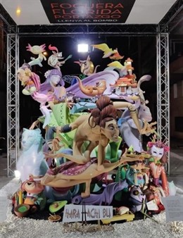 Alicante.- Florida Portazgo gana el primer premio de la Sección Especial en infantil con el monumento "Hara hachi bu"