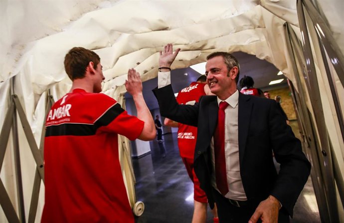 Fisac en un partido del Tecnyconta Zaragoza