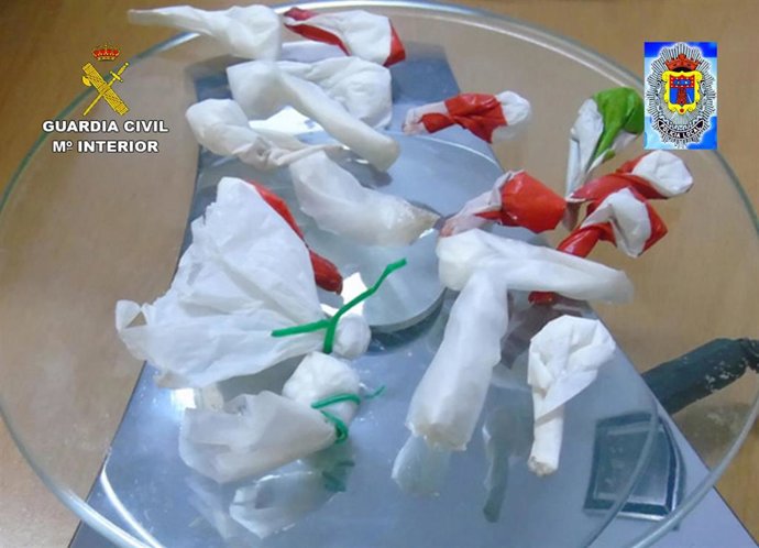 Imagen de la droga incautada en la operación
