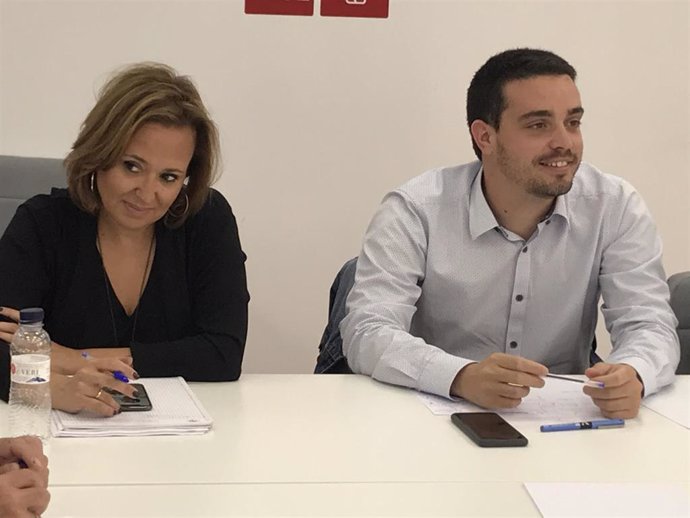 Mayte Pérez y Darío Villagrasa, en la Comisión Ejecutiva del PSOE