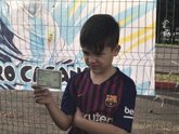 Foto: El sueño de conocer al '10' de argentina del pequeño Lionel Messi brasileño