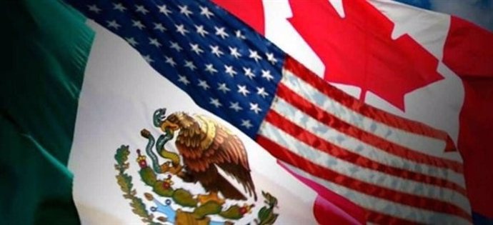 Banderas México, EEUU y Canadá