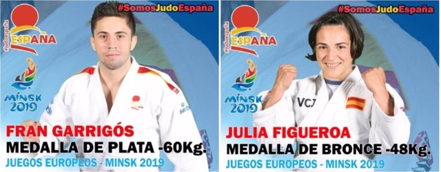 Fran Garrigós se proclama subcampeón de Europa de -60 kg y Julia Figueroa logra el bronce en -48 kg