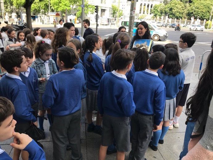 Taller entre escolares para difundir el patrimonio cultural de Madrid