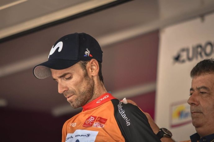 El ciclista español Alejandro Valverde, del Movistar Team.
