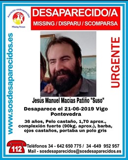 Hombre desaparecido en Vigo.