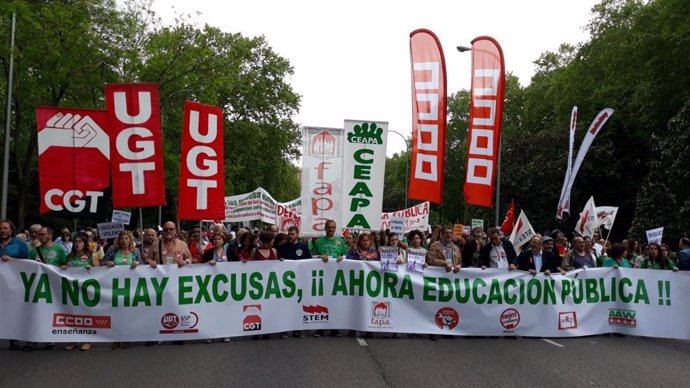 Manifestación por la educación pública en Madrid 