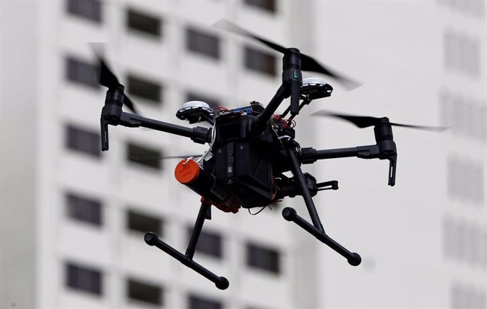 Demostración de vuelo de un dron de la Nasa en la Plataforma de gestión de tráfico de sistemas de aviones no tripulados (UTM) en Reno.