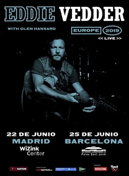 Cartell dels concerts d'Eddie Vedder a Madrid i Barcelona