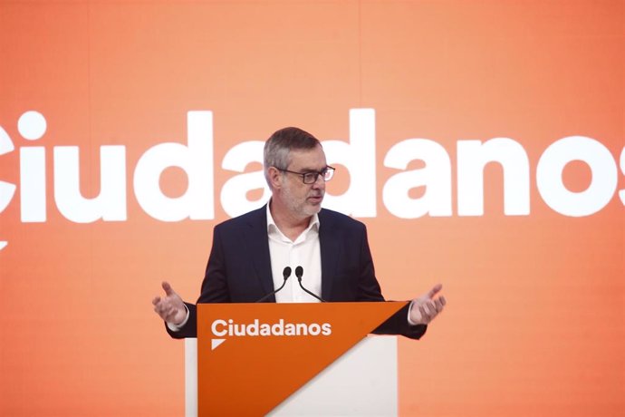 El secretario general de Ciudadanos, José Manuel Villegas, ofrece una rueda de prensa tras una reunión de la Comisión Ejecutiva de la formación naranja.