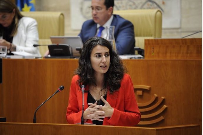 La portavoz del Grupo Parlamentario Unidas por Extremadura, Irene de Miguel