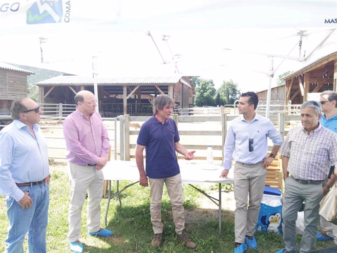 Miembros del consejo rector de Bantierra han visitado una explotación ganadera en la Comarca del Alto Gállego
