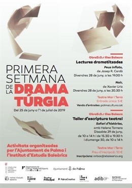 Cartell informatiu de la I Setmana de la Dramatúrgia.