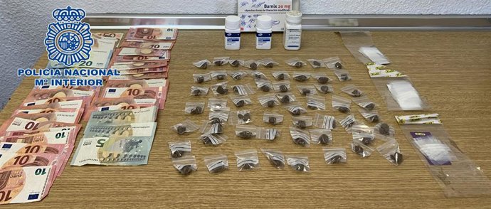 Droga incautada en una vivienda en La Línea