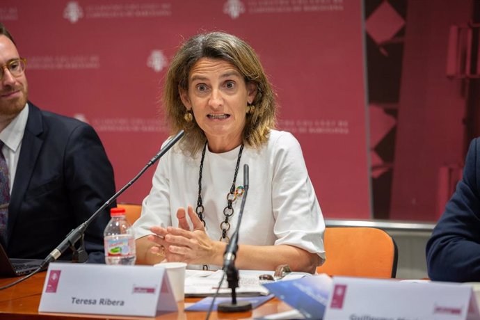 La ministra de Transición Ecológica,Teresa Ribera, participa en un debate sobre la transición ecológica en Barcelona.   ;David Zorrakino