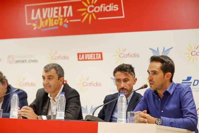 Presentación de la Vuelta Junior Cofidis, con Alberto Contador