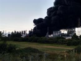 Incendio en el polo químico de San Roque