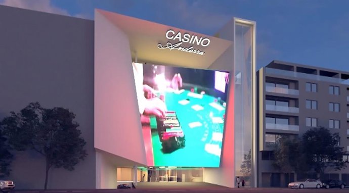 Simulación del proyecto arquitectónico del edificio que plantea Jocs para el casino de Andorra.