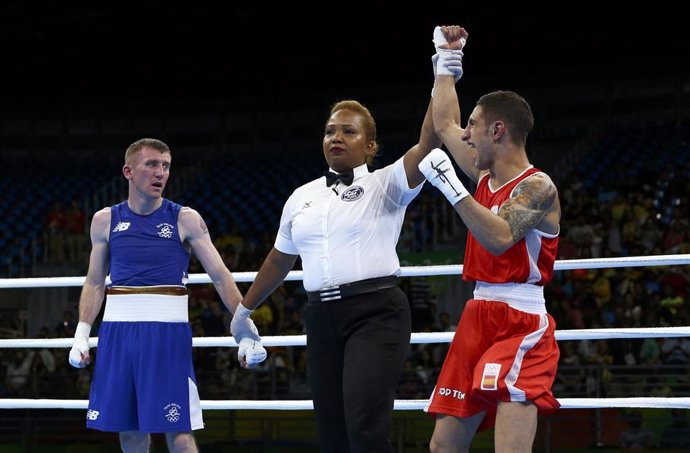 El boxeador español Samuel Carmona durante Rio 2016