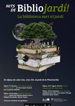 Cartell de les nits de 'Bibliojardí', programa posat en marxa pel Consell de Mallorca
