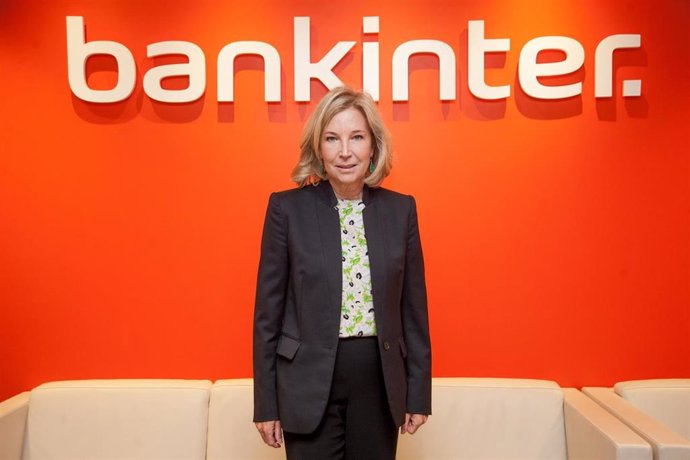 La consejera delegada de Bankinter, María Dolores Dancausa, durante la presentación de resultados del primer trimestre de 2019.