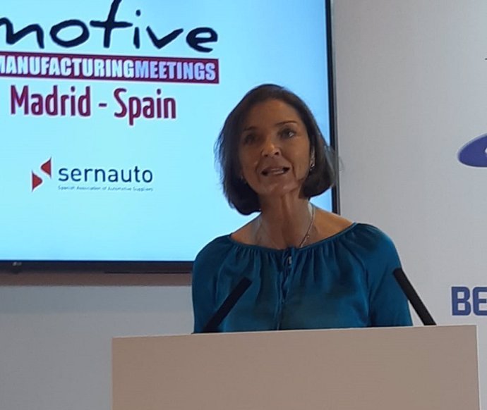 Reyes Maroto, ministra de Industria, Comercio y Turismo, en Automotive Meetings Madrid