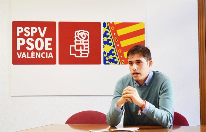 El portavoz del PSPV-PSOE en Valncia, Borja Sanjuán, en una imagen reciente. 