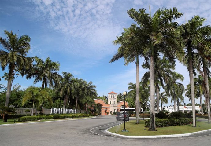 The entrance of the Hotel Bahia Principe La Romana is seen in Punta Cana