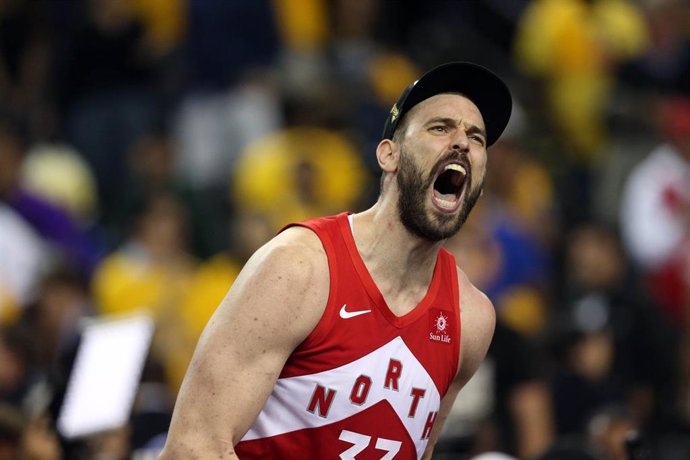 Marc Gasol celebra el anillo con Toronto Raptors