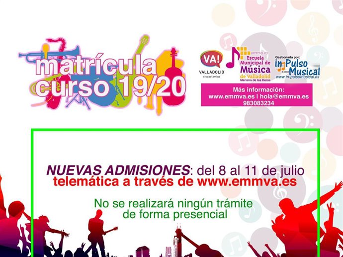 Cartel del proceso de matriculación