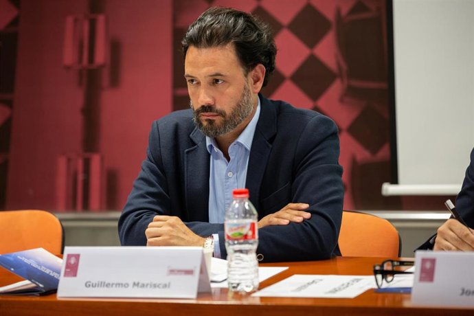 Guillermo Mariscal, del PP, participa en un debate sobre la transición ecológica en Barcelona.   ;David Zorrakino