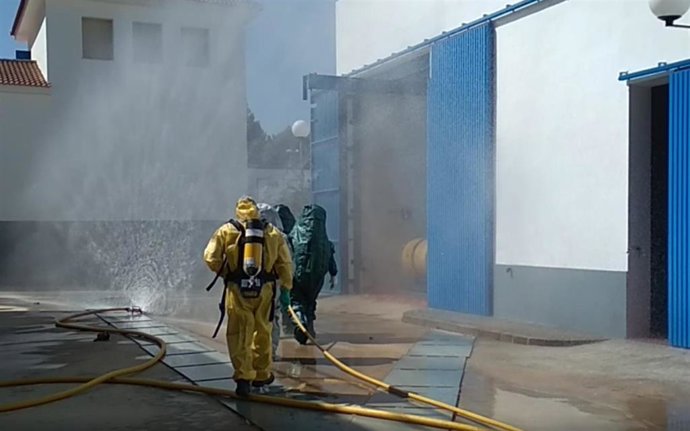 Servicios de emergencias durante el simulacro