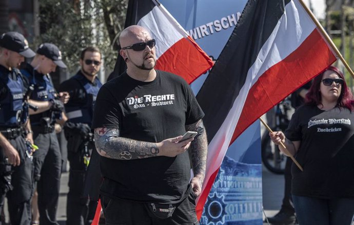 Miembro del grupo ultraderechista  'Die Rechte' (La Derecha) en Alemania