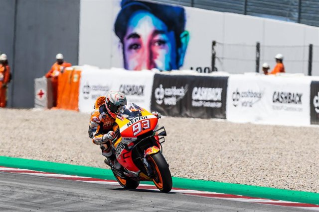 Marc Márquez durante el Gran Premio de Catalunya