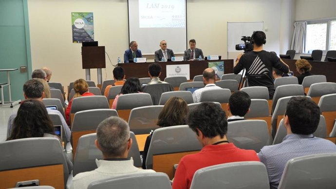 El rector de la Universidade de Vigo, Manuel Reigosa, durante la primera jornada del congreso
