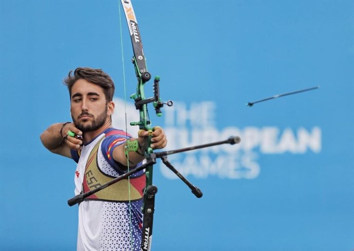 El arquero español Pablo Acha, en los Juegos Europeos de Minsk 2019.