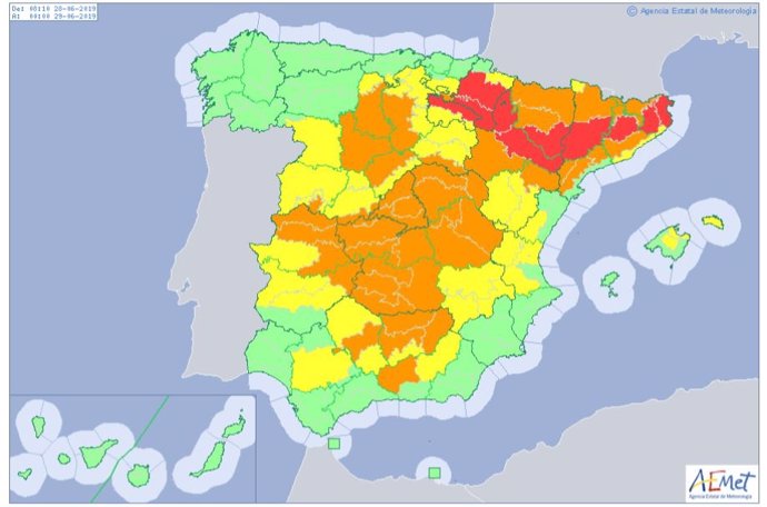 Provincias en alerta por altas temperaturas