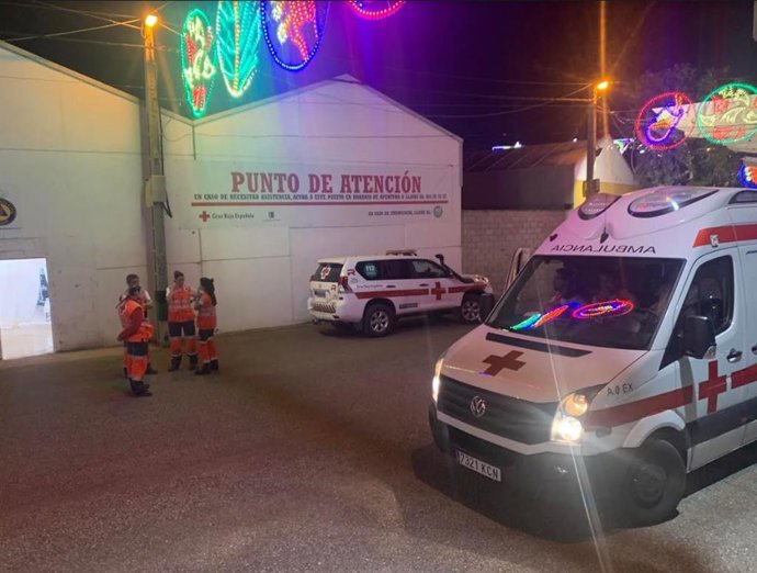Dispositivo de Cruz Roja en la Feria de Badajoz