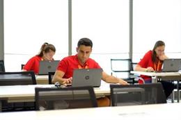 Alumnos participantes en la Competición Nacional de Microsoft Office.
