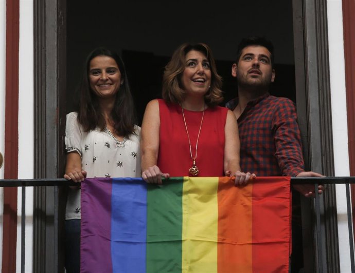 Susana Díaz, este viernes en la sede del PSOE-A